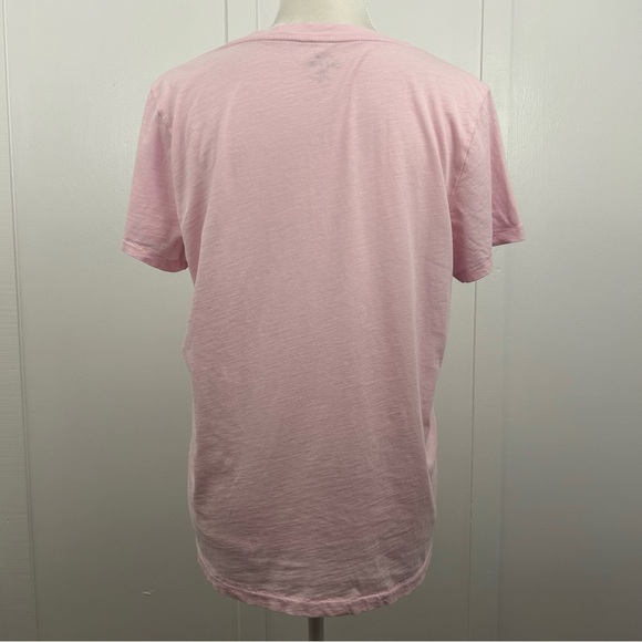 J. Crew Factory womens slub cotton tee shirt pink size X-Large - Picture 5 of 7